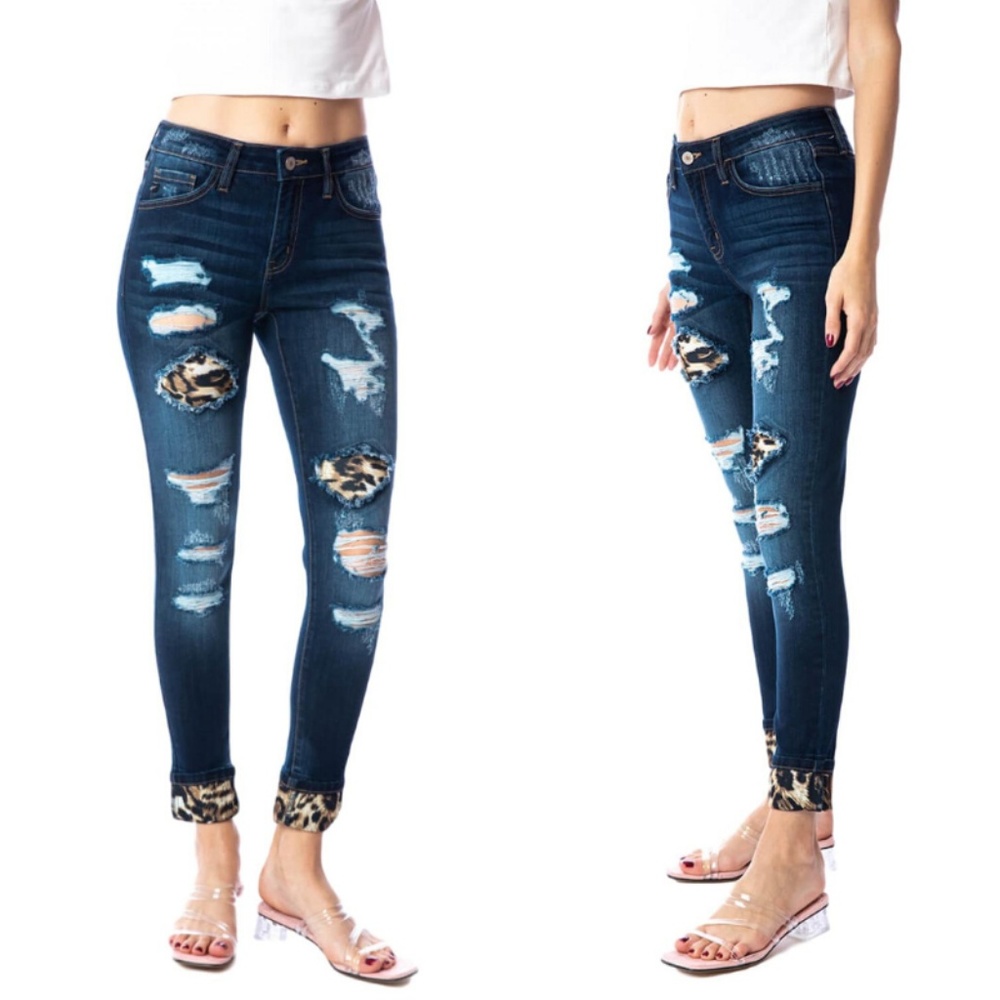 NWT KanCan Jeans Gracie Leopard Skinny - Picture 2 of 7